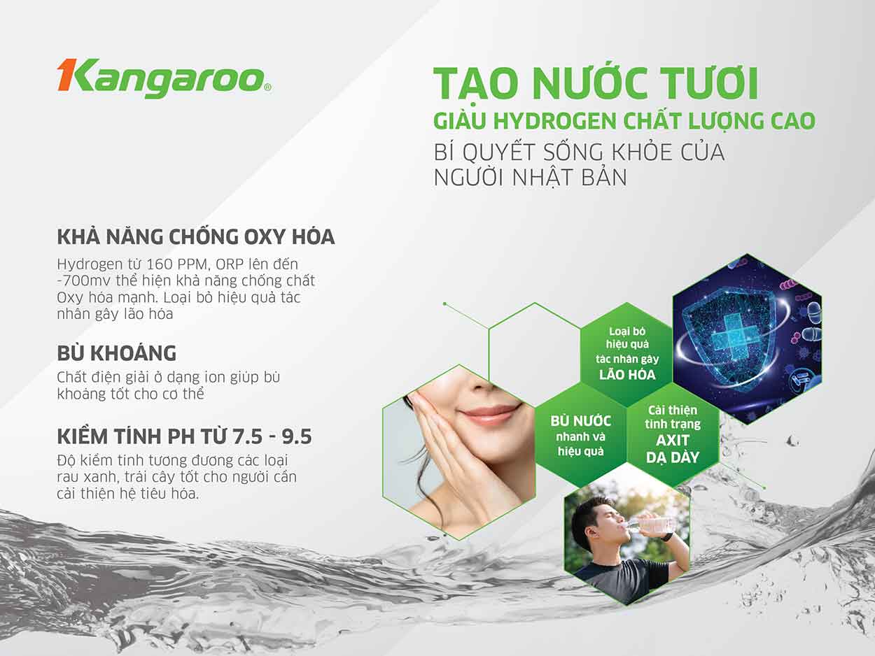 Tạo nước giàu hydrogen, bù khoáng tự nhiên